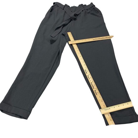 SO Paperbag Taper Pants Size Women's L Out Of Office Charcoal Price $44 - Picture 10 of 16